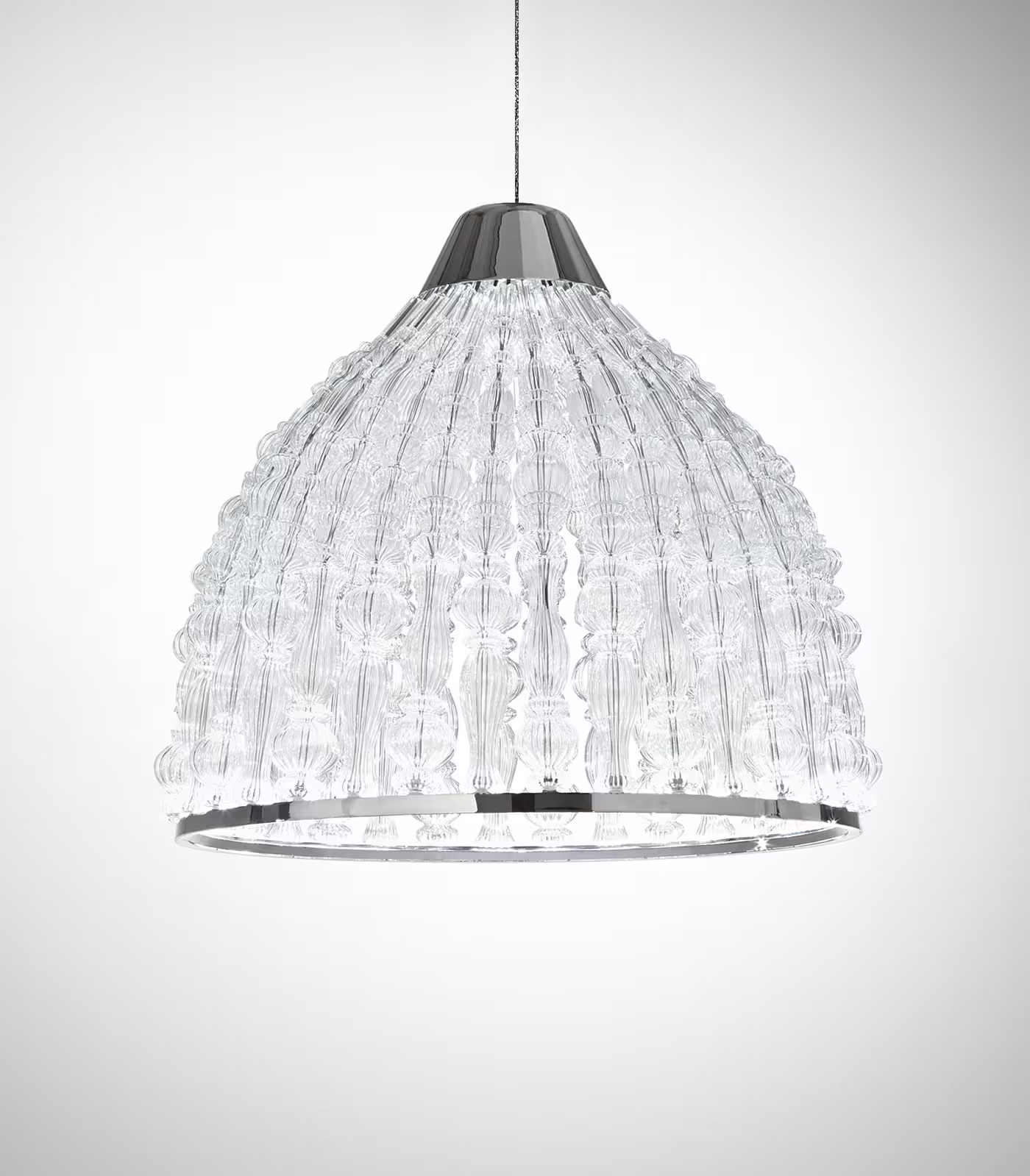 Crowns 492 Small LED Pendant with Blown Glass