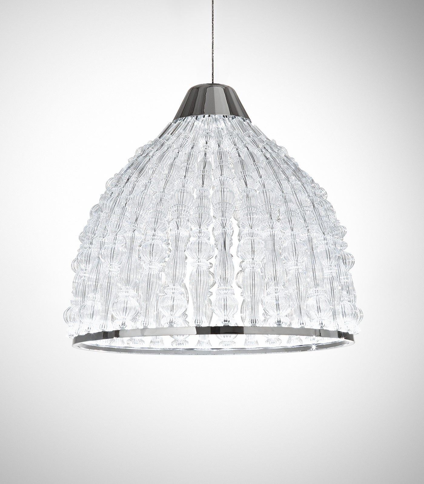 Crowns 492 Small LED Pendant with Blown Glass