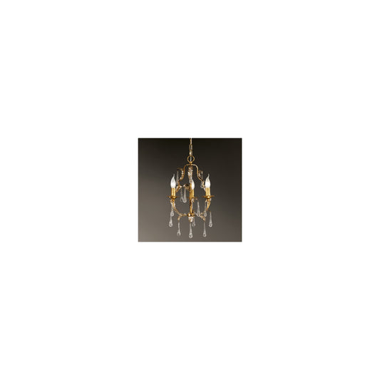 Villa Three-Light Chandelier with Hand-Bended Metal Tubes