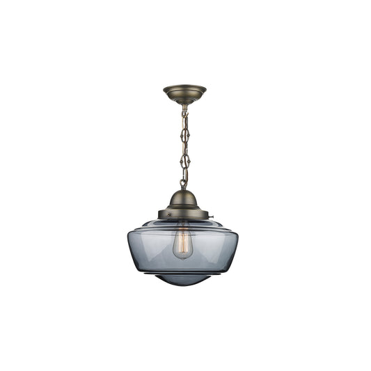 Stowe Single Metal Pendant with Glass Shade