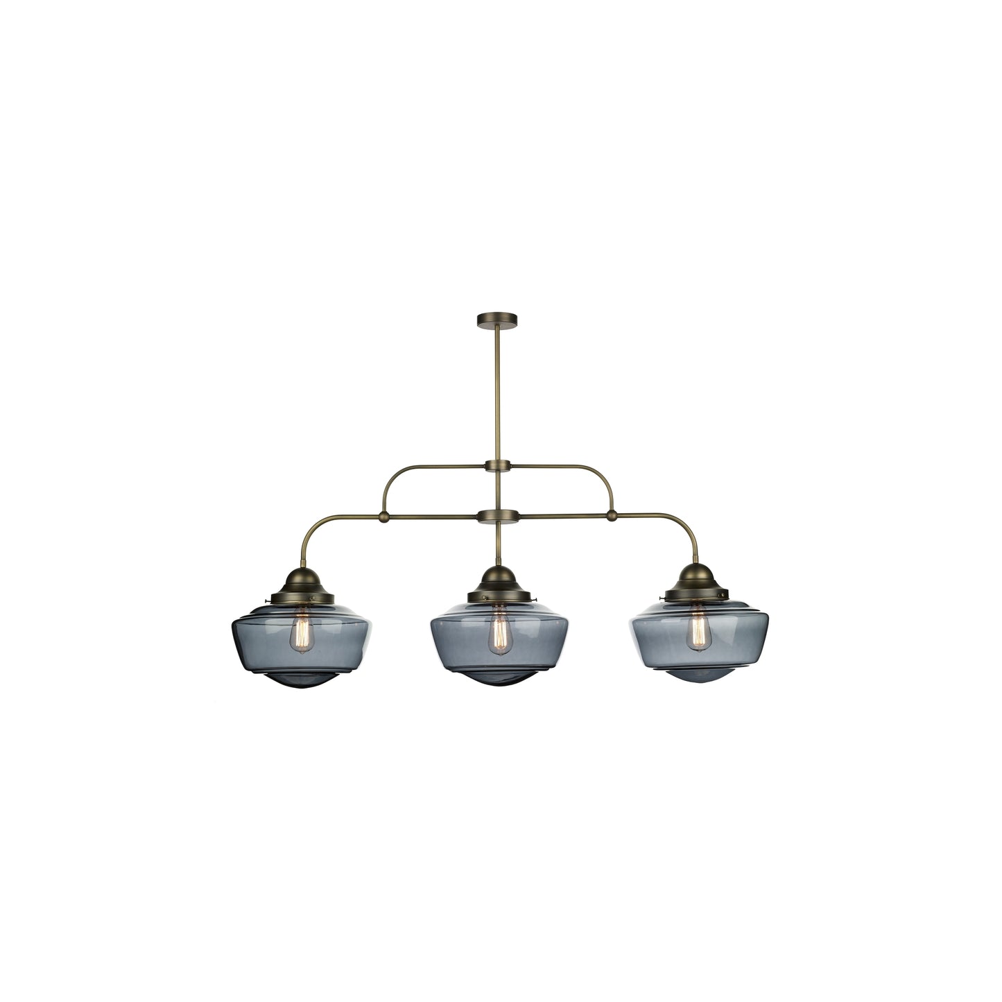 Stowe Three-Light Pendant with Glass Shade