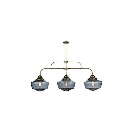 Stowe Three-Light Pendant with Glass Shade