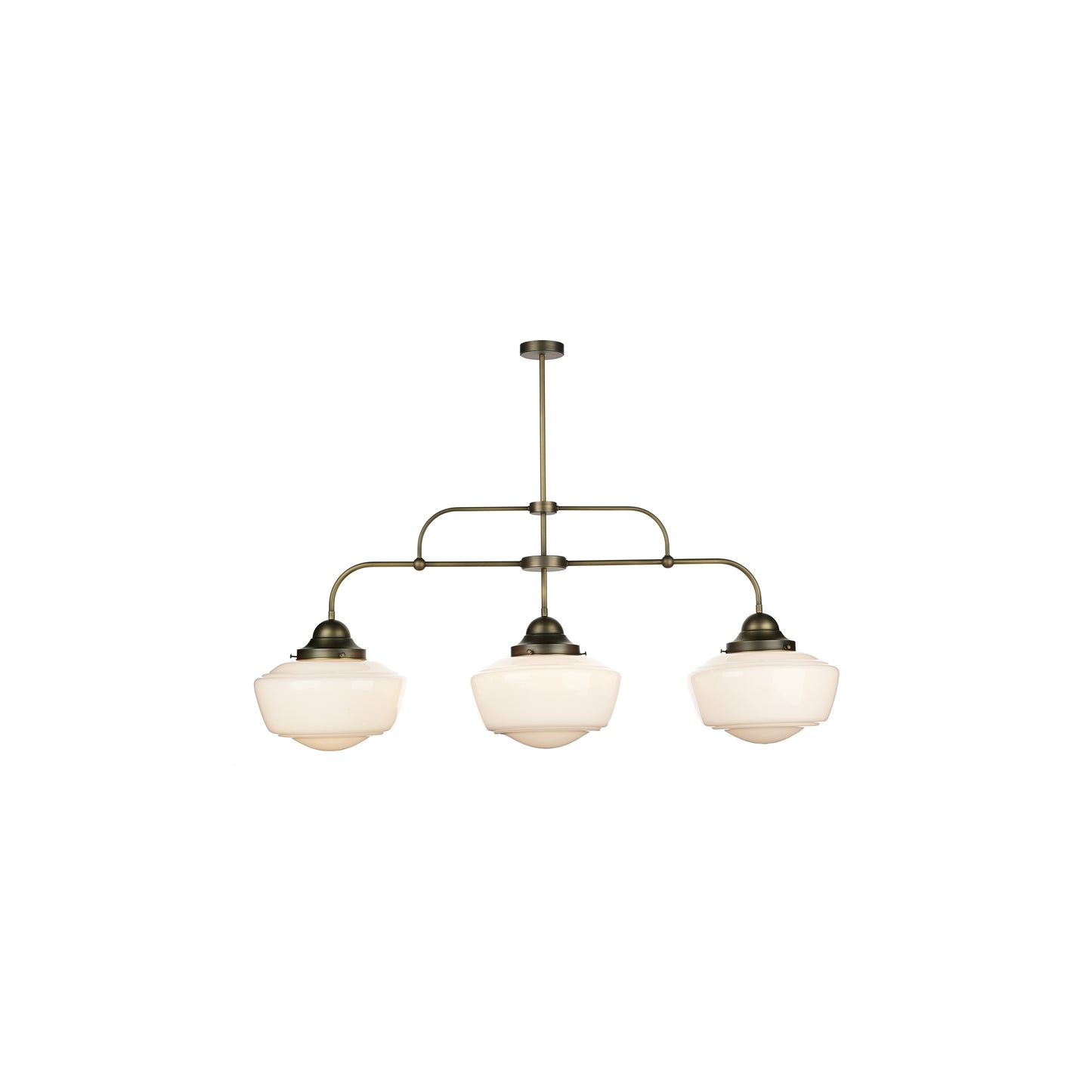 Stowe Three-Light Pendant with Glass Shade