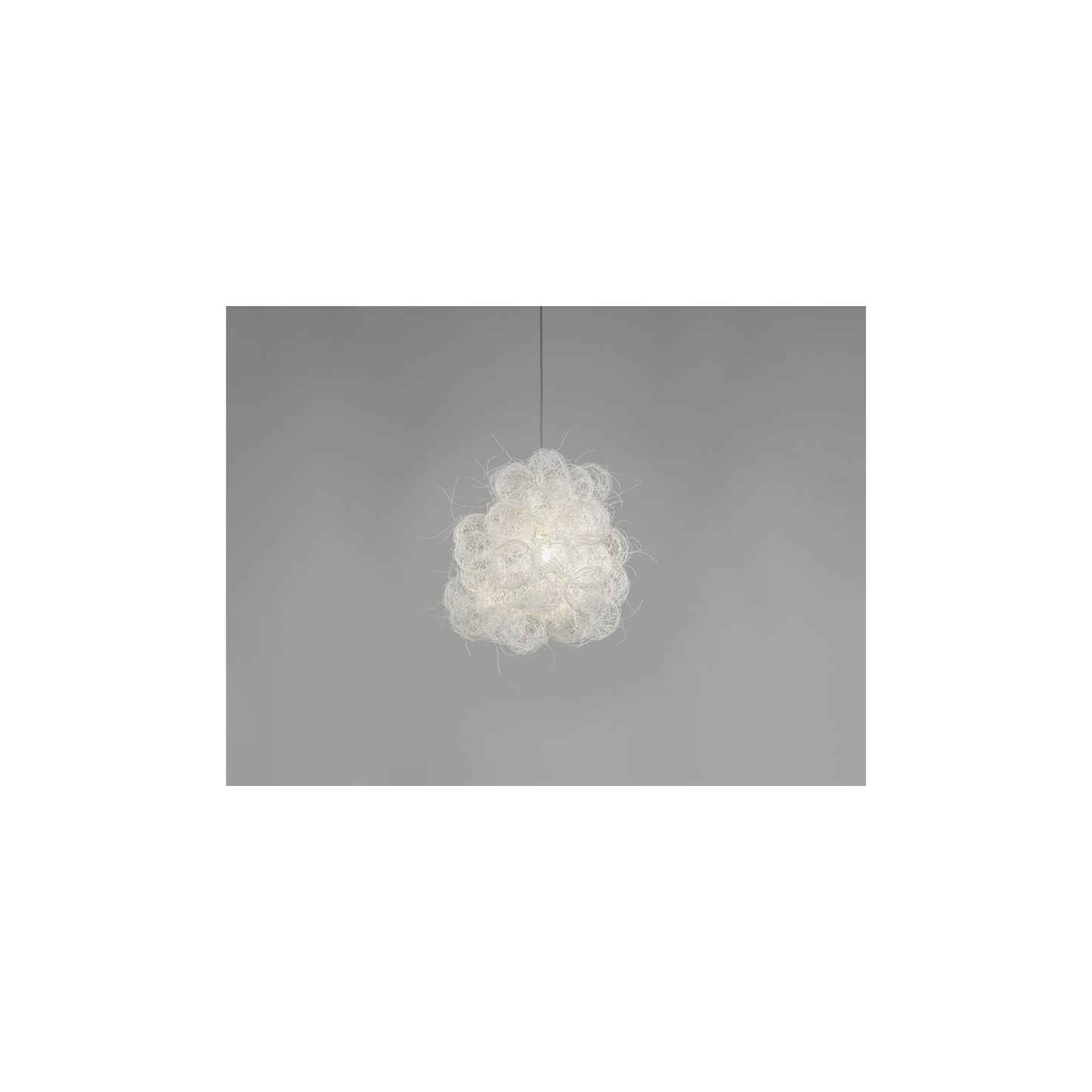 Blum White Pendant with Painted Stainless Steel Thread