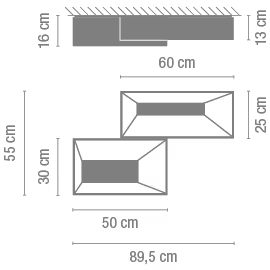 Link Double Dimmable Ceiling Surface