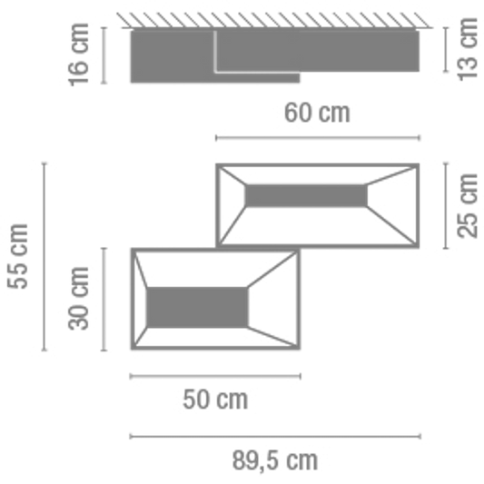 Link Double Non-Dimable Ceiling Surface