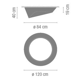 Plus Large Asymmetrical White Ceiling Surface