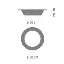 Plus Small Symmetrical White Ceiling Lamp