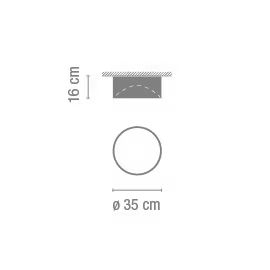 Plus 35cm White Surface Mounted Ceiling Light