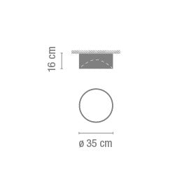 Plus 35cm White Surface Mounted Ceiling Light