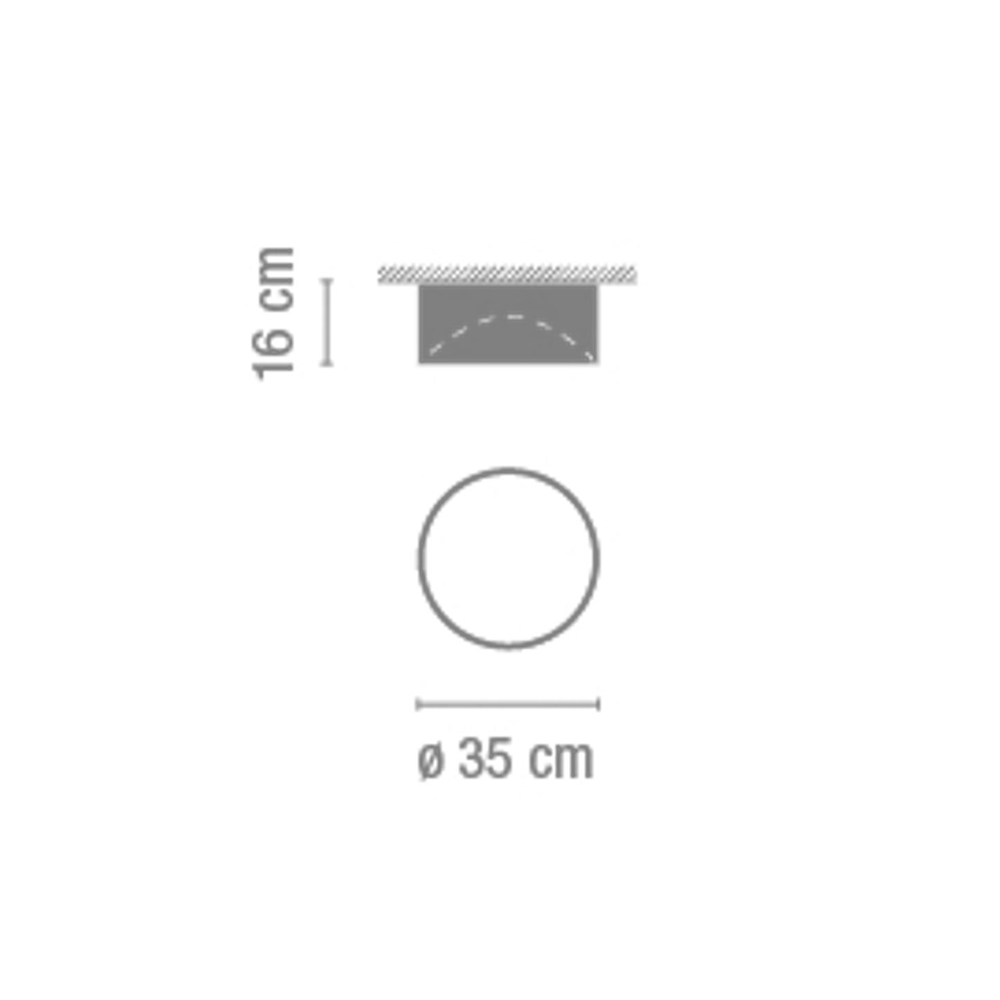 Plus 35cm White Surface Mounted Ceiling Light