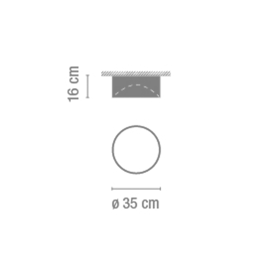 Plus 35cm White Surface Mounted Ceiling Light