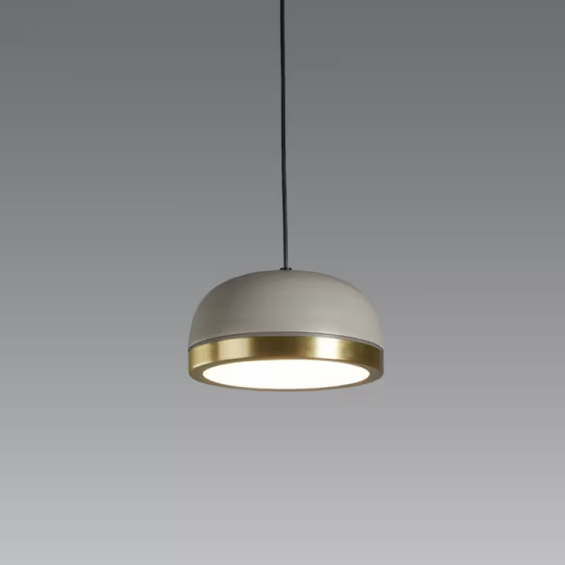 Molly Medium LED Pendant with Brushed Brass Trim