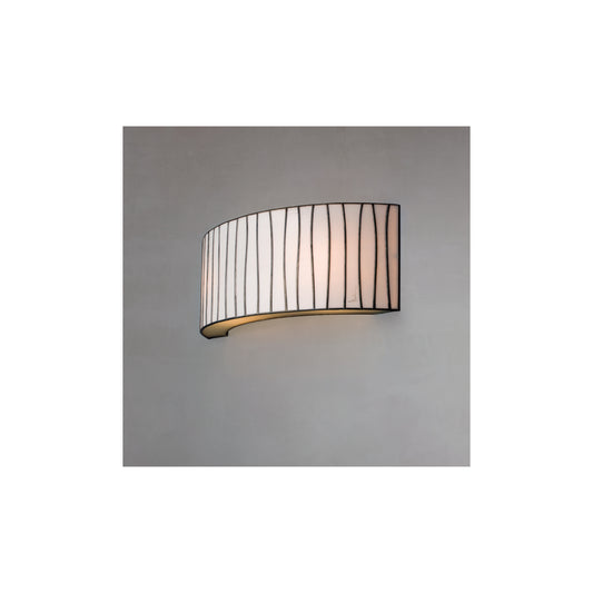 Curvas Half Wall Light with Stainless Steel Support Timeless Glass Design