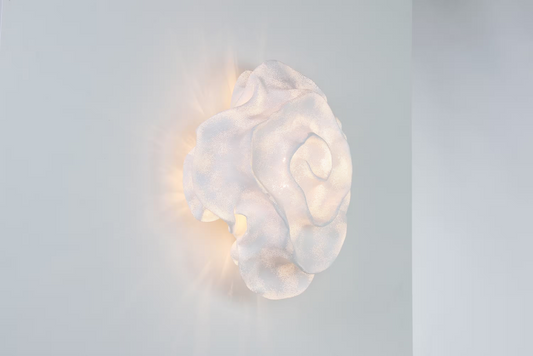 Nevo Stainless Steel Large Wall Light with Unrepeated Organic Rose Shape