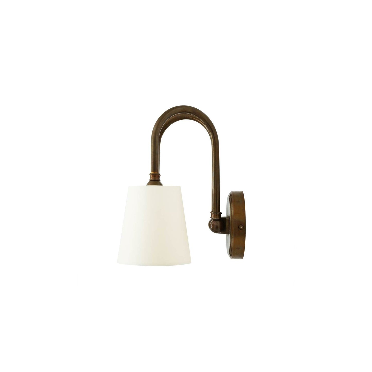 Uppsala Two-Arm Industrial Wall Light with Slender Curved Arms