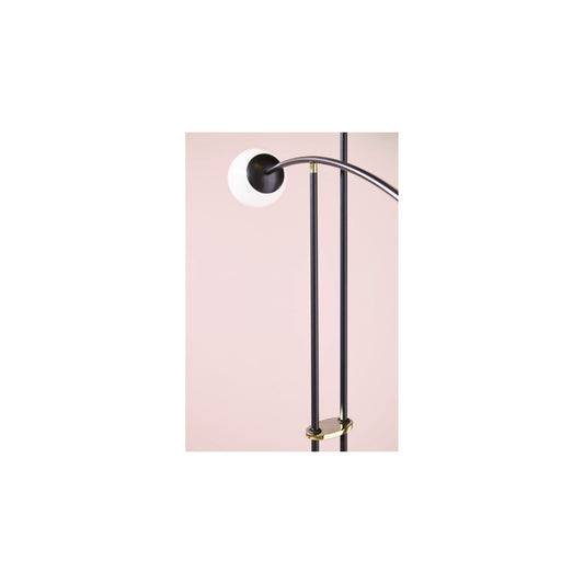 Arch 4-Light Floor Lamp with Thin Metal Tubes & Opal Glass