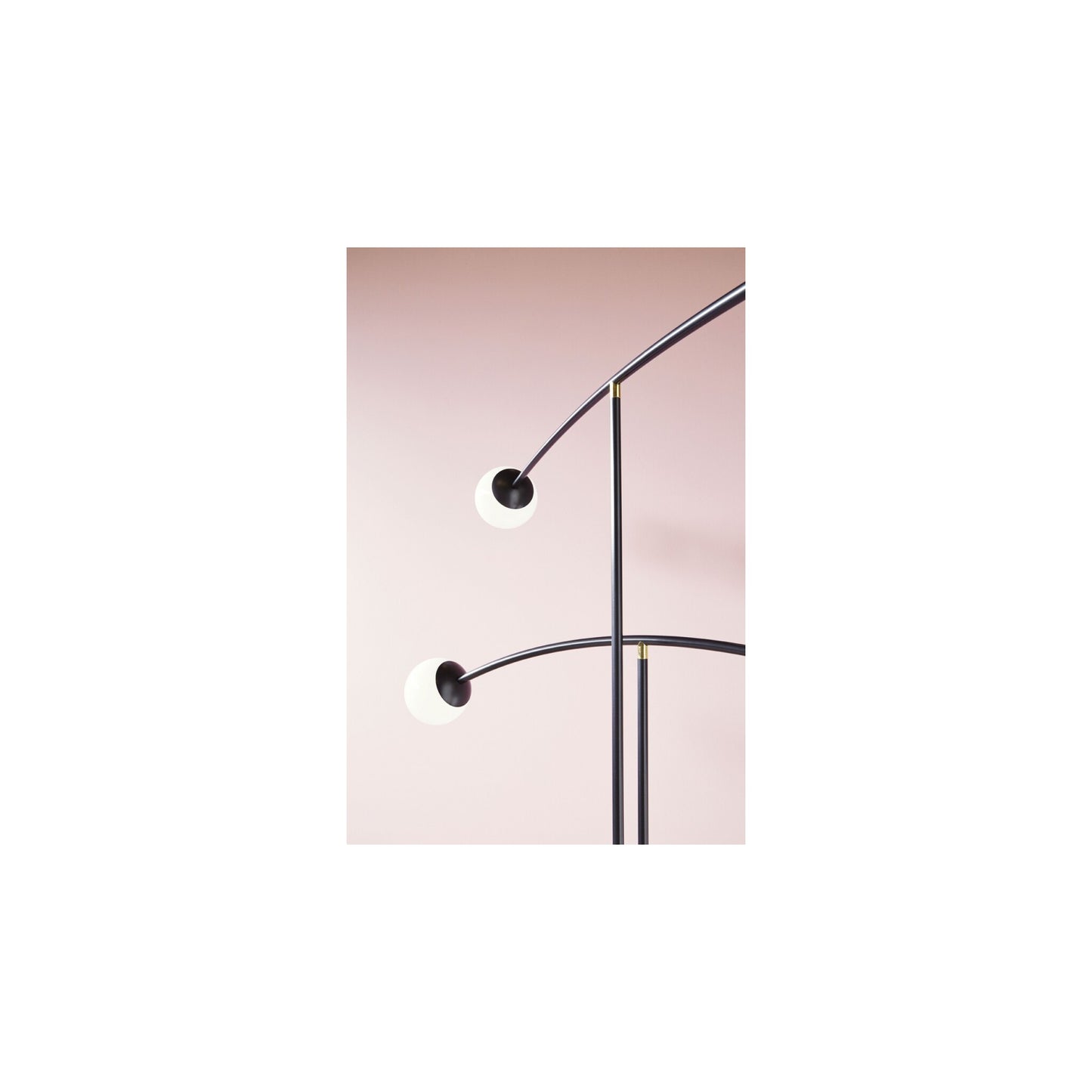 Arch 4-Light Floor Lamp with Thin Metal Tubes & Opal Glass