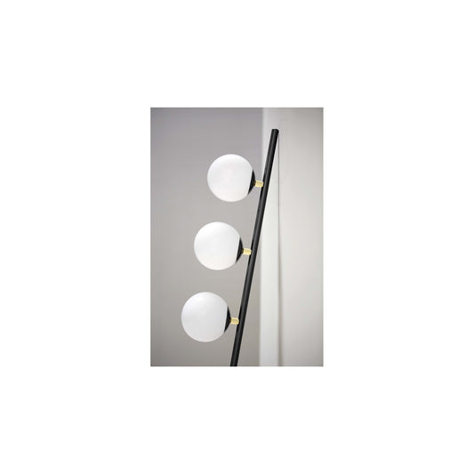 Arch 4-Light Floor Lamp with Thin Metal Tubes & Opal Glass