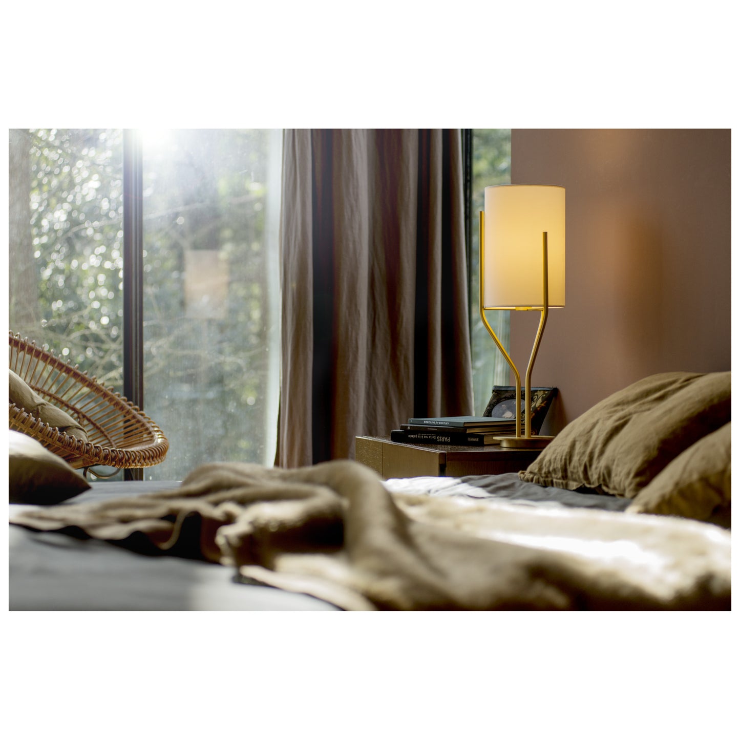 Arborescence Extra-Small Table Lamp with Drop Paper Lampshade