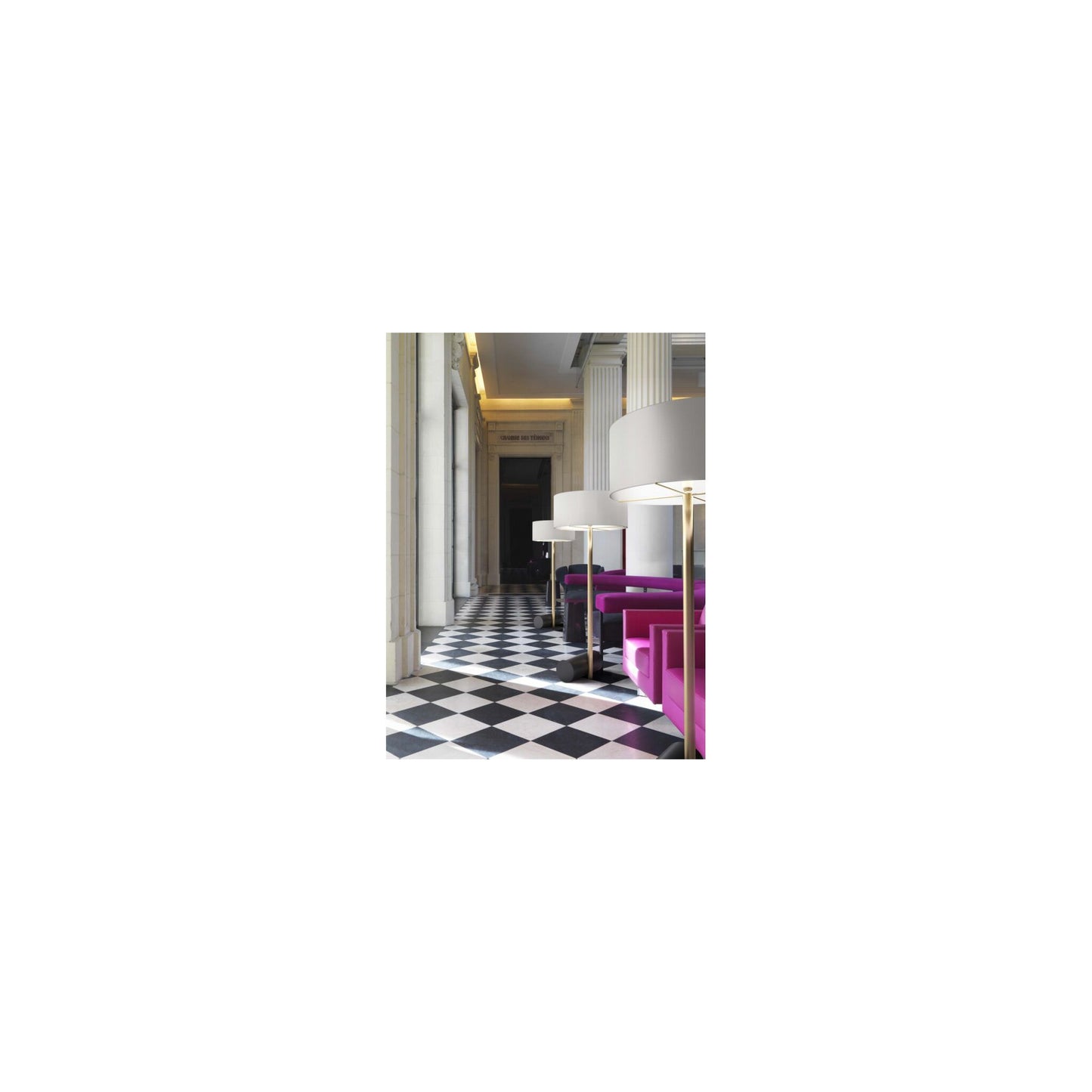 Calee Floor Lamp with White Lampshade