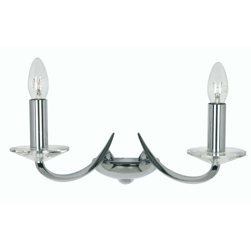 Bahia Two-Light Wall Lamp with Asfour Lead Crystal