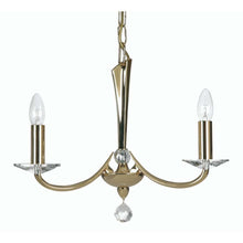 Bahia Three-Light Chandelier with Asfour Lead Crystal
