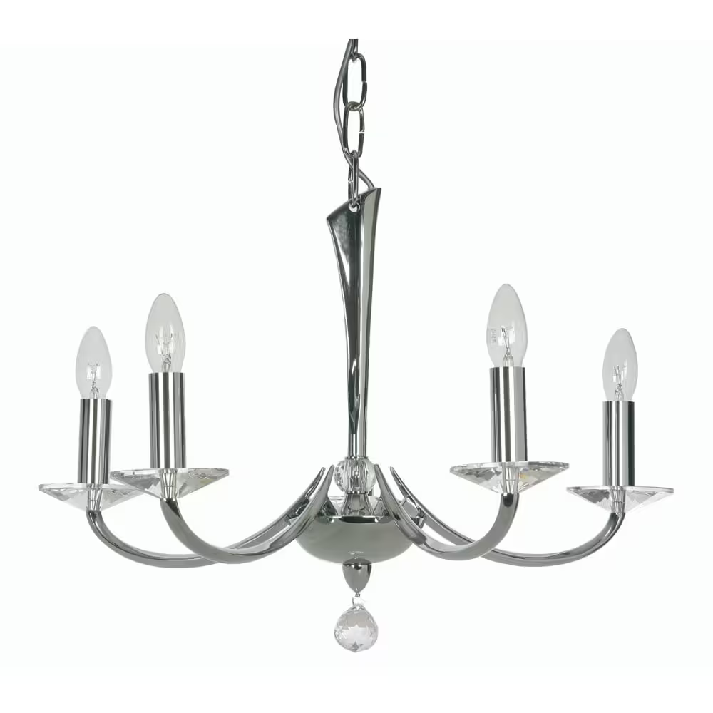 Bahia Five-Light Chandelier with Asfour Lead Crystal