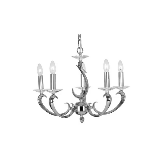 Esbelta Five-Light Chandelier with Asfour Lead Crystal