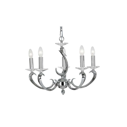 Esbelta Five-Light Chandelier with Asfour Lead Crystal