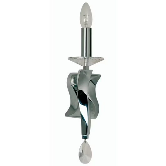 Aire Single Upward Wall Lamp with Asfour Lead Crystal