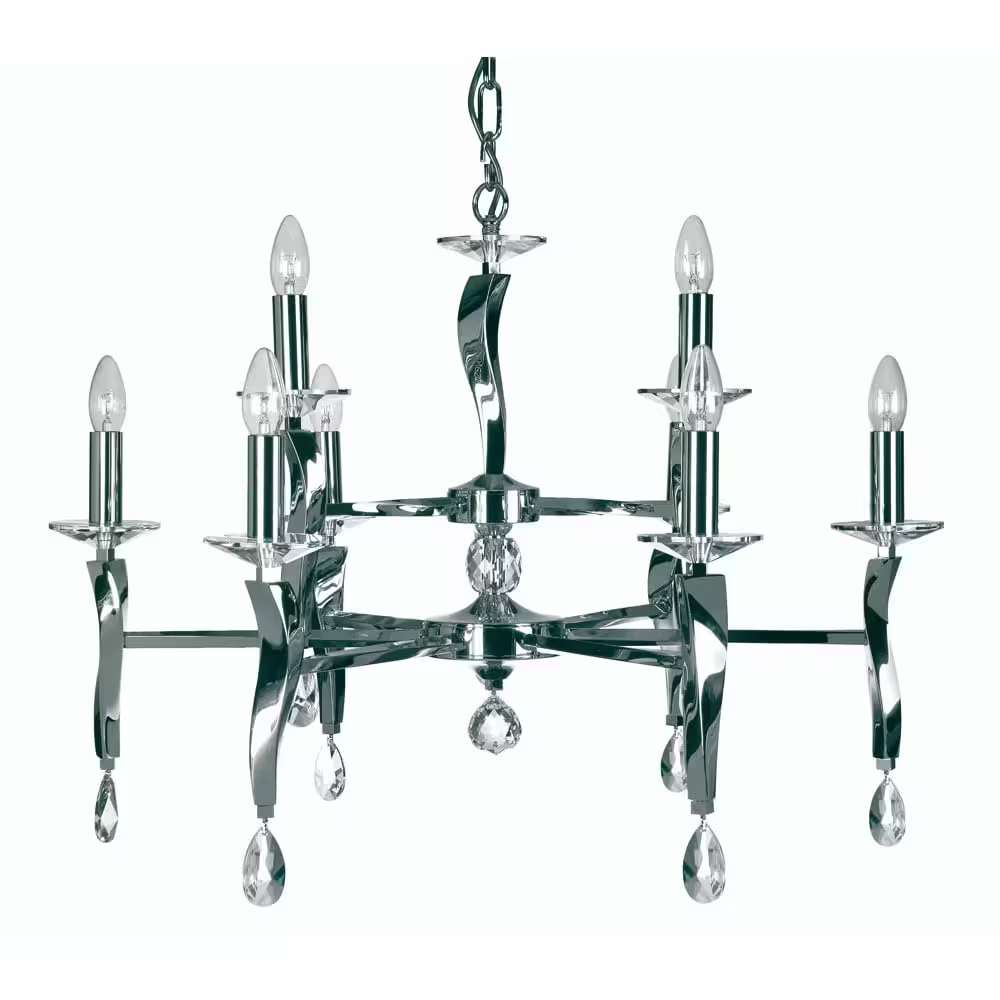 Aire Nine-Light Chandelier with Asfour Lead Crystal