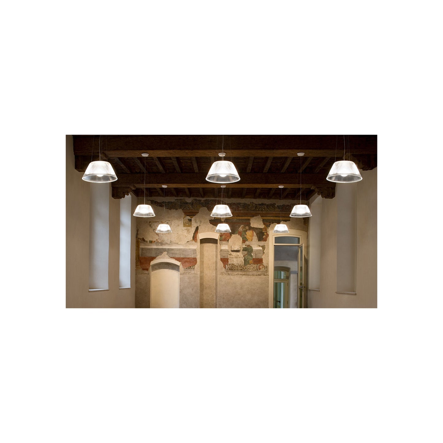 Romeo Moon S2 Large Pendant Light with Glass Shade