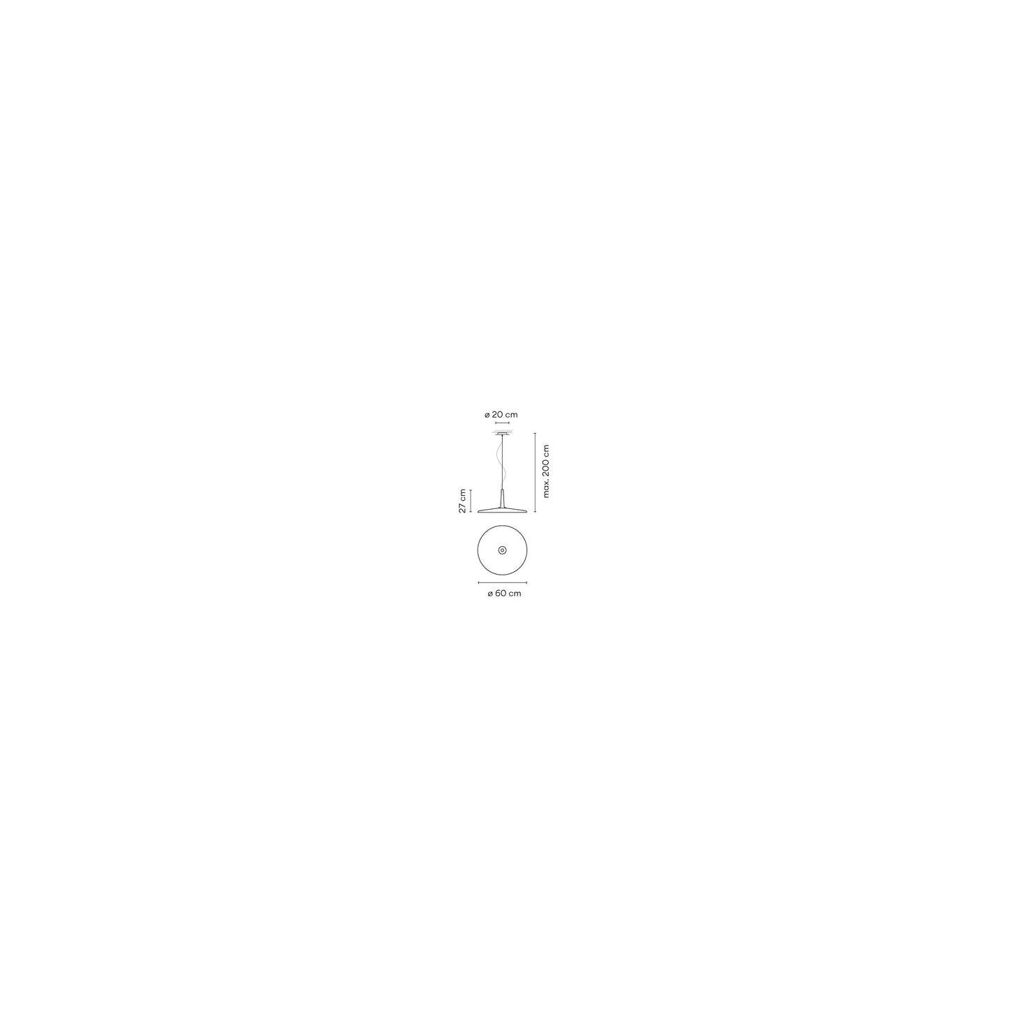 Skan 0275 Surface Large LED Pendant