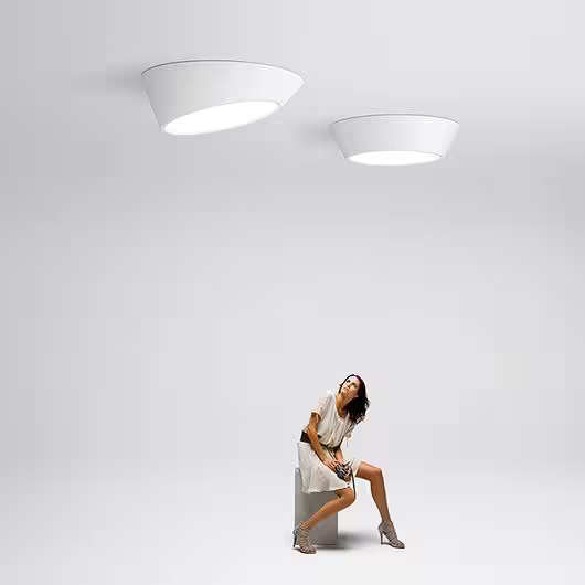 Plus Large Asymmetrical White Ceiling Surface