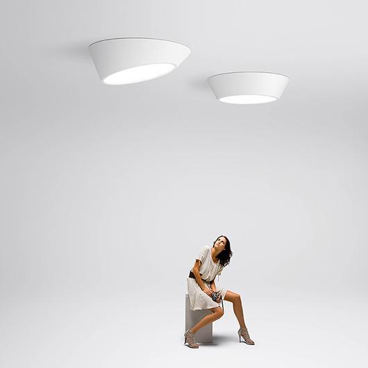 Plus Small Asymmetrical White Ceiling Surface