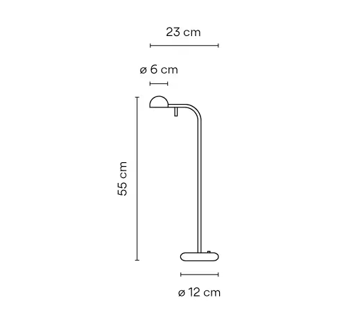 Pin Small LED Table Lamp with Short Arm & Adjustable Head