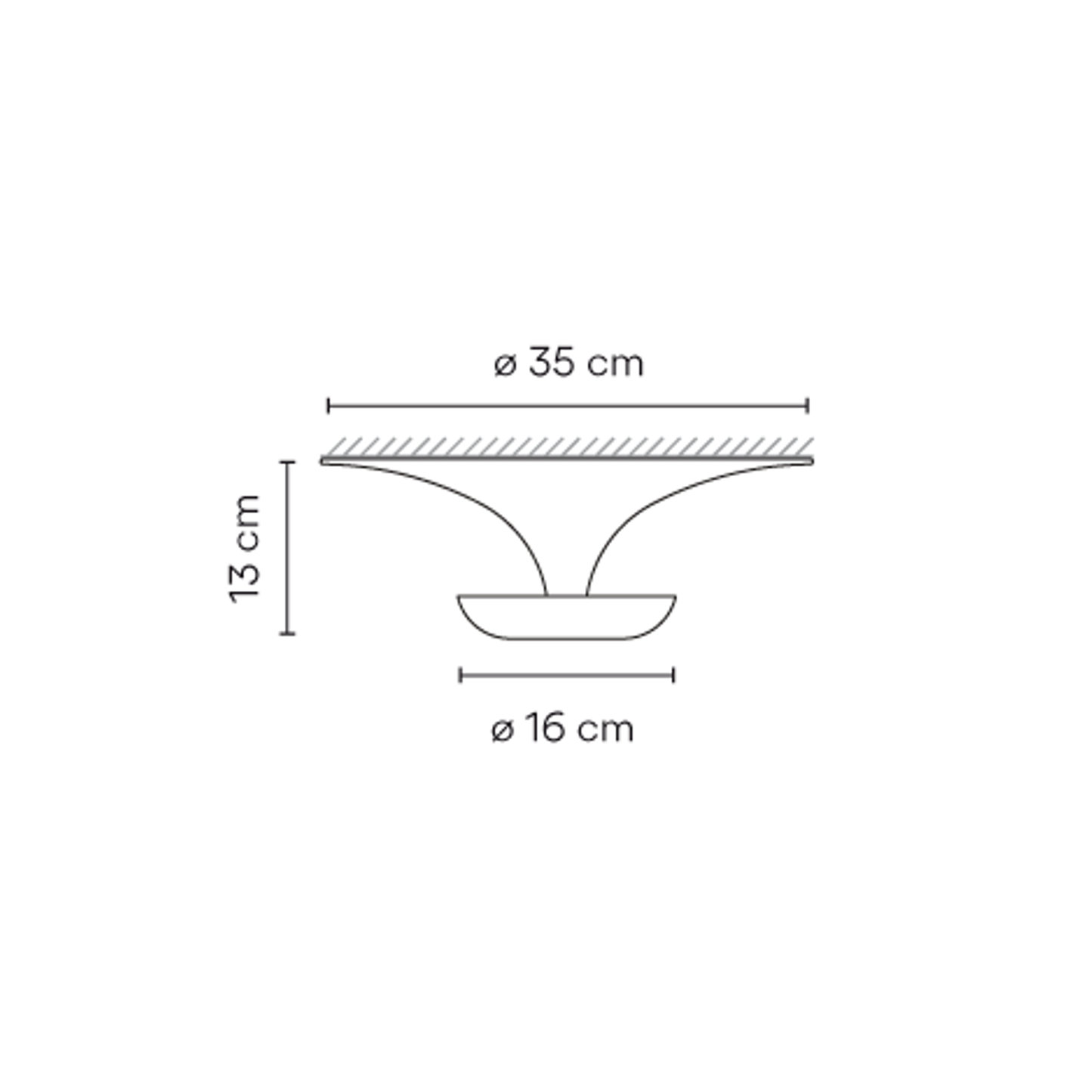 Funnel Medium LED Ceiling Light with Aluminium Diffuser