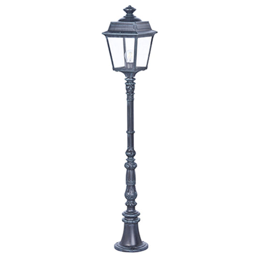 Place Des Vosges 1 Tradition Medium Clear Glass Lamp Post with Minimalist lines style lantern