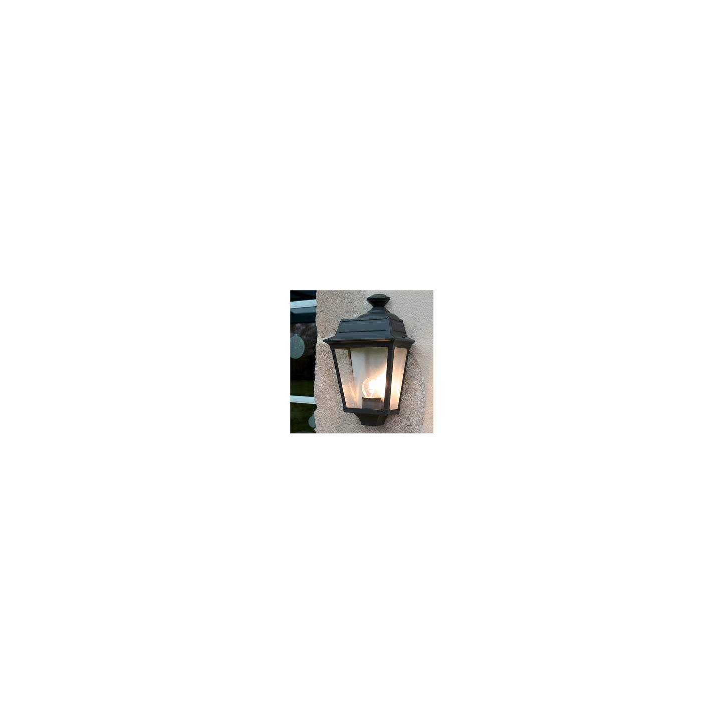 Place Des Vosges 1 Tradition Clear Glass Wall Light with Four-Sided Lantern