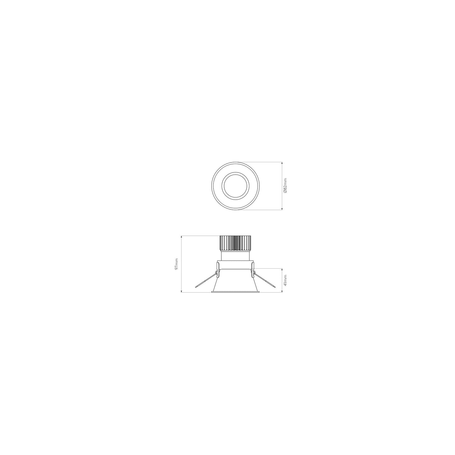 Minima Round Recessed Downlight with LED Interior - Textured White