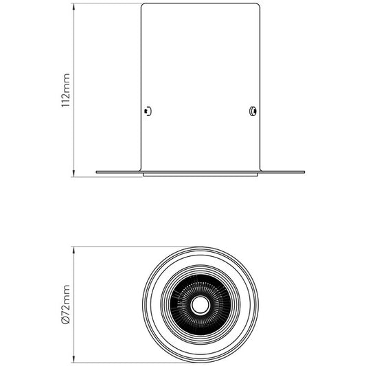 Trimless Round Fire Rated White LED Recessed Downlight