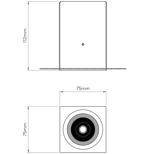 Trimless Square Fire Rated White LED Recessed Downlight