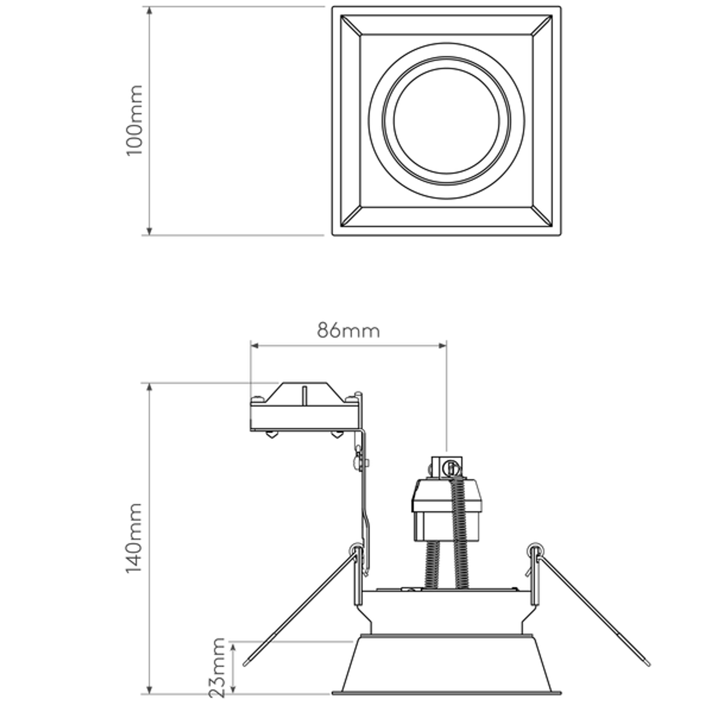 Minima Squre Adjustable Recessed Downlight