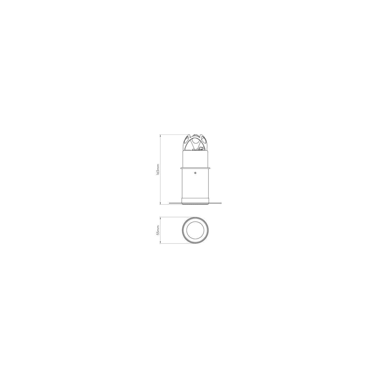 Void 55 Small Metal Zinc Recessed Downlight