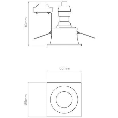 Astro Minima Square Fixed Recessed Downlight