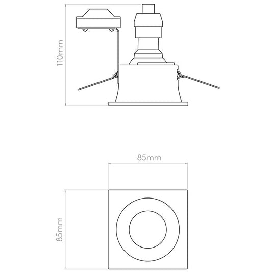 Astro Minima Square Fixed Recessed Downlight