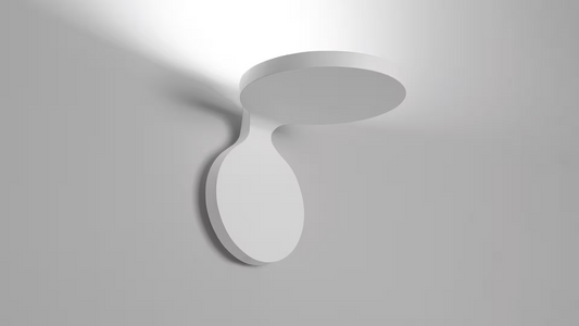 Rea 17 Large White LED Wall Washer with Bending Splitting Amoeba Shaped
