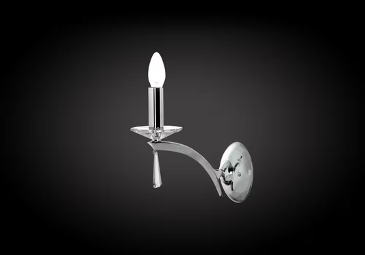 Forum Single Upward Wall Lamp with Asfour Lead Crystal