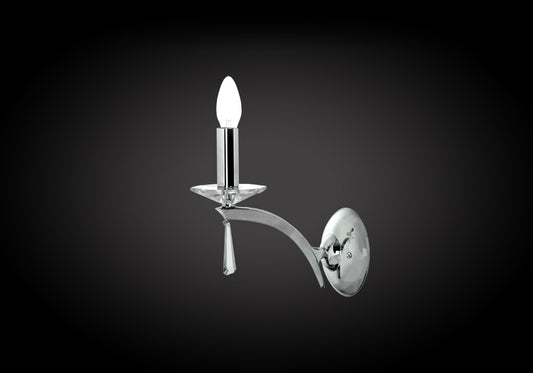 Forum Single Upward Wall Lamp with Asfour Lead Crystal